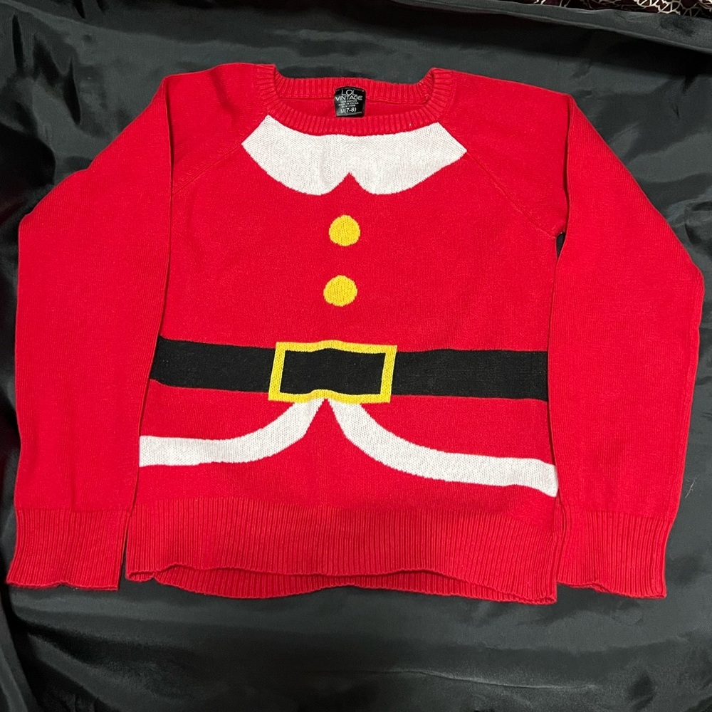 L.O.L. Vintage Red Santa Sweater for Kids